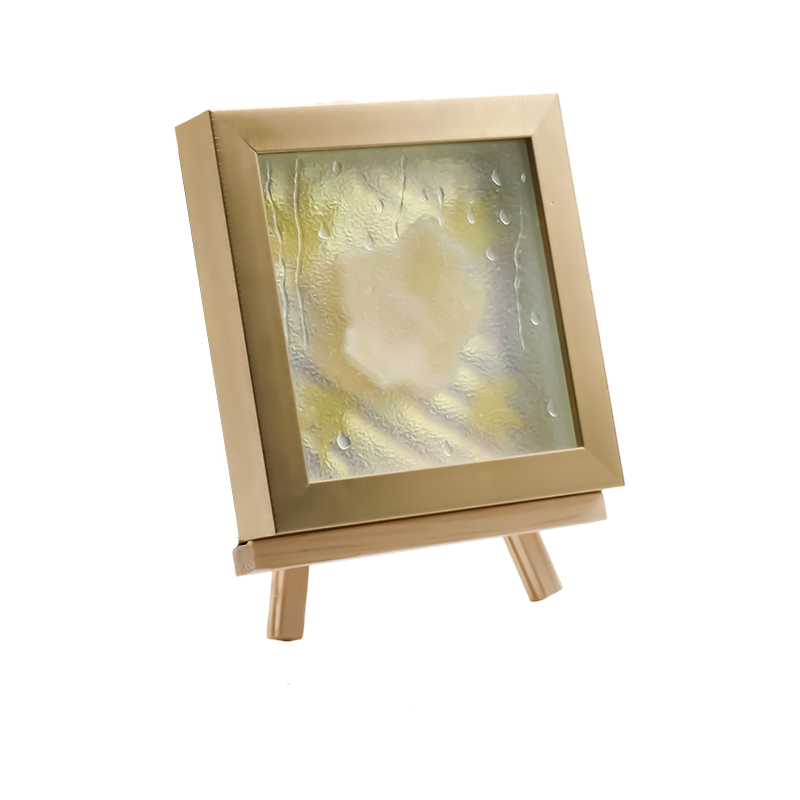 Kare Açık Sarı Akçaağaç Yaprağı Sanat Işığı - Maple Frost