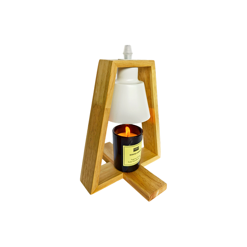 Minimalist Ahşap Mum Isıtıcı Lamba - Warm Isle