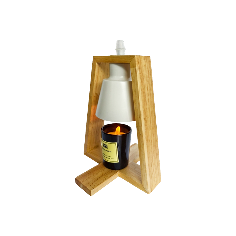 Minimalist Ahşap Mum Isıtıcı Lamba - Warm Isle